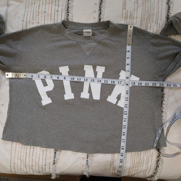 VS PINK waffle knit spellout top size XS - Picture 11 of 11